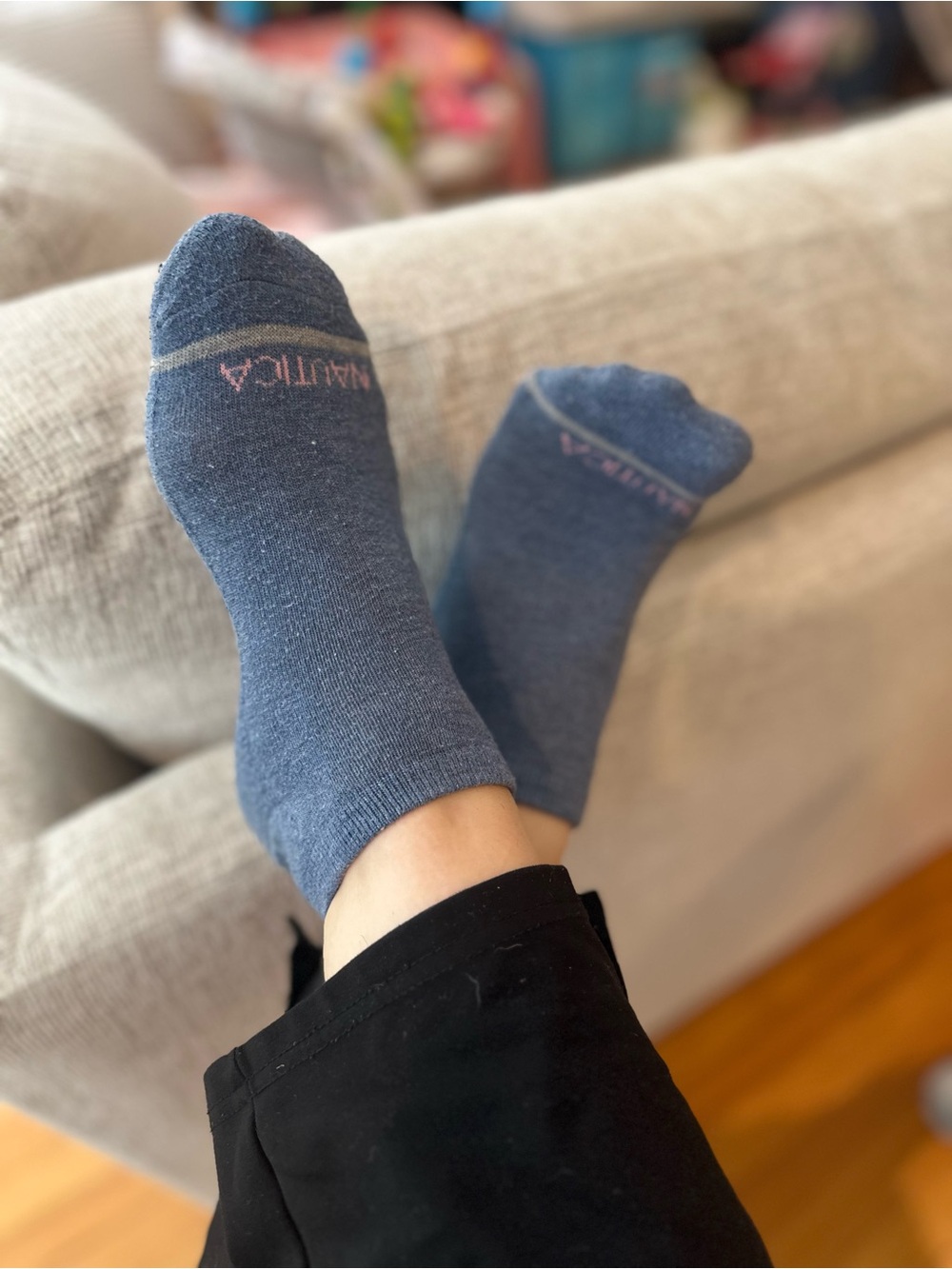 Nautica Women’s No- Show Cushions Cotton Socks - Blue (2Pack)